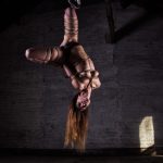 Scarlot Rose tied in shibari bondage by WykD Dave, image by Clover